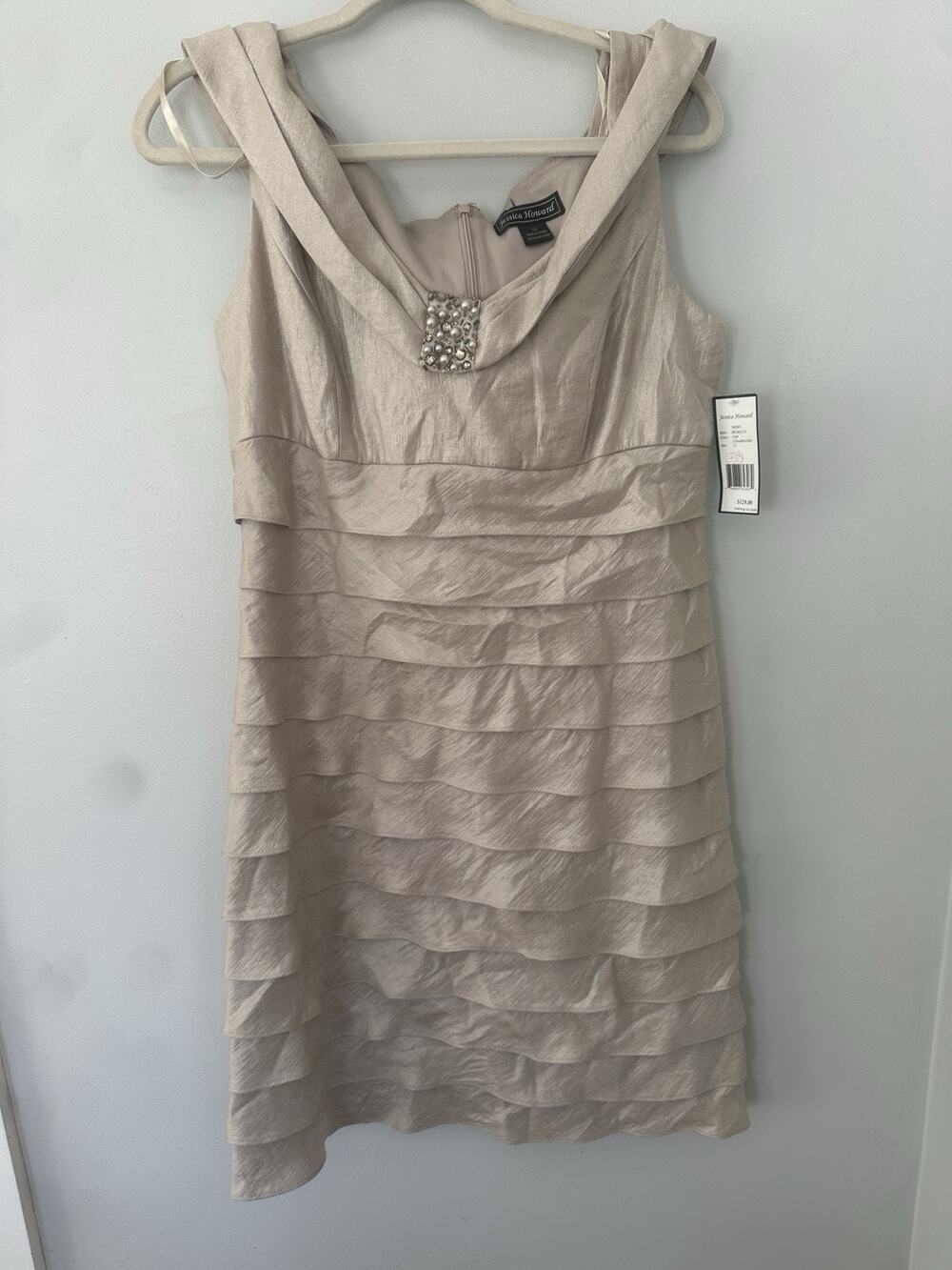 Jessica Howard Dress Missy Champagne Style JH1M3113 Mother of Bride Church 12